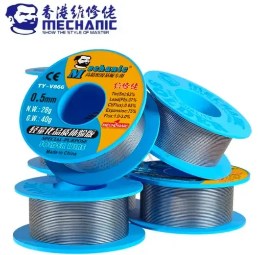 Estanho Para Solda Mechanic 183º TY-V866 GW40g/ NW28g. (99995.9905 zap)