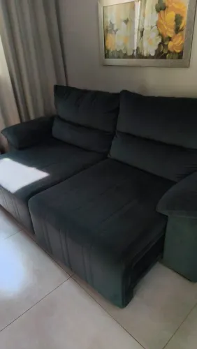 Sofá retrátil e encosto reclinável gigante