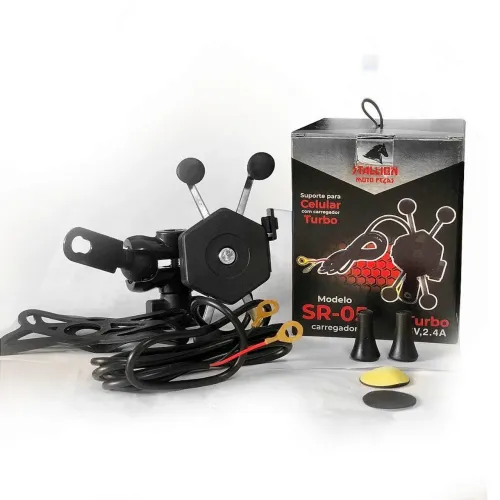 Suporte para celular com carregador para moto ou bike