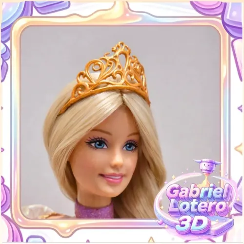Coroa para a boneca Rapunzel do filme Barbie como Rapunzel - impressão 3D