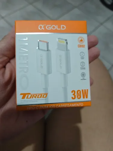 Carregador de IPhone A?Gold turbo novo