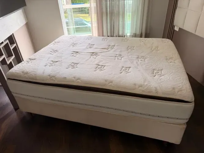 Colchão Casal Sankonfort Eco Naturalité Plus + Cama Box