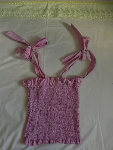 Blusa rosa de lastex