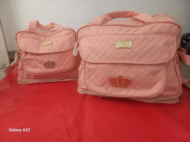 Bolsa maternidade rosa