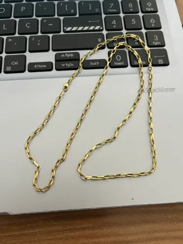 Corrente Maciça de Ouro 18k modelo tijolinho