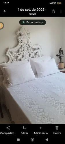 Colcha de crochê de casal 