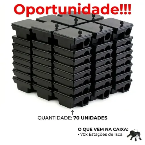 Kit 70 unidades de Porta Isca