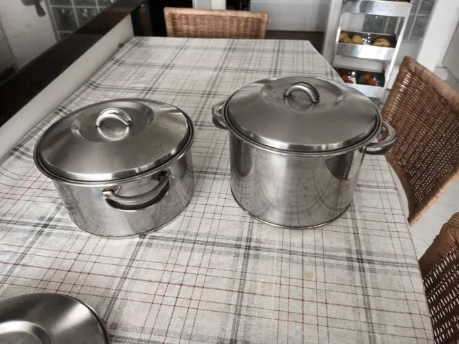 Panelas de inox tramontina 20x13/ 20x15 cm