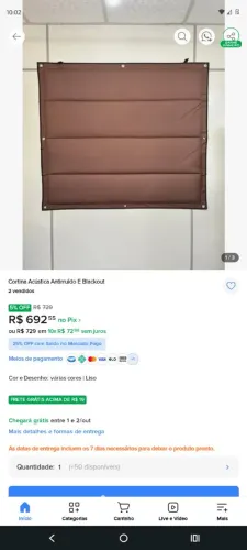 Cortina/abafador anti ruído.