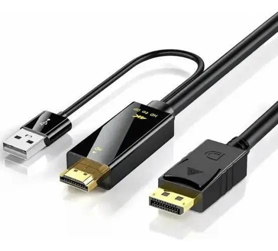 Cabo HDMI Para Monitor Displayport DP 4k 60hz Com 1.8 Mts