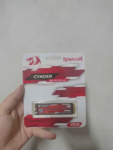 SSD REDRAGON CYNDER, 512GB,NVME PCIE 4.0, LEITURA 6320 MB/S, GRAVAÇÃO 3111 MB/S [Novo]