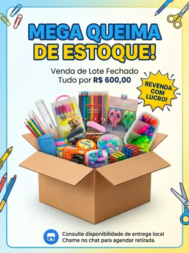 ? Lote Fechado de Papelaria - Tudo por R$ 600,00!
