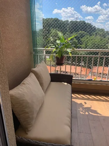 Sofá para sacada - cor argila, com assento 