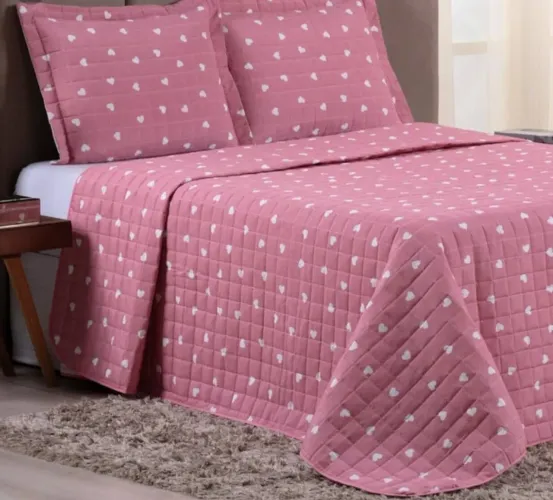 Colcha cama e porta travesseiro 