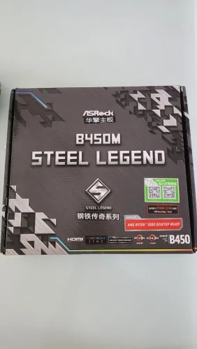 Placa mãe Asrock steel legend b450m