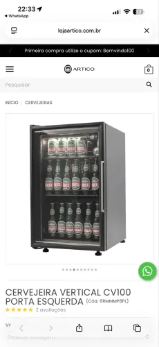 Geladeira Artico CV100 NOVA