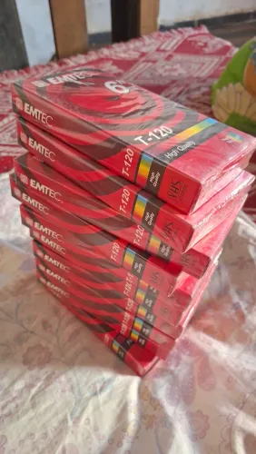 Lote 10 Fitas Vhs Lacradas Emtec
