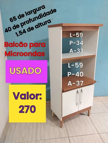 Balcão para microondas USADO bem conservado