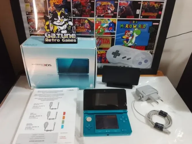 Nintendo 3ds Acqua BLUE CIB impecável