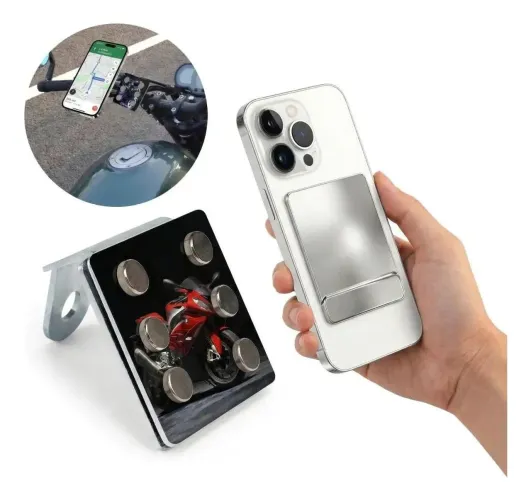 Suporte De Celular Magnético Para Moto 6 Imãs Extra Forte