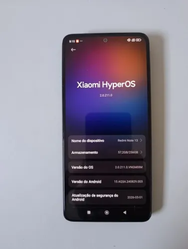 Redmi Note 13 256GB + Caixa + Carregador Original