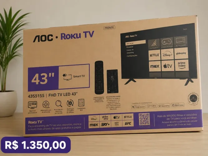 Smart TV 43 Polegadas AOC
