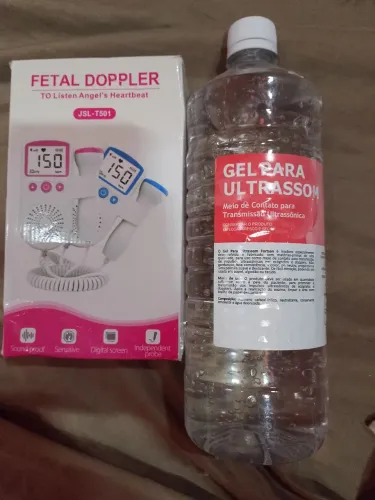 Vendo aparelho de escutar coração de bebê+gel de ultrassom