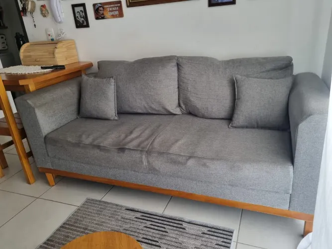 Sofá 3 lugares cinza