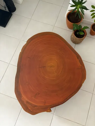 Mesa de centro rústica grande