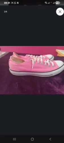 Tênis all star converse chuck taylor cano curto rosa