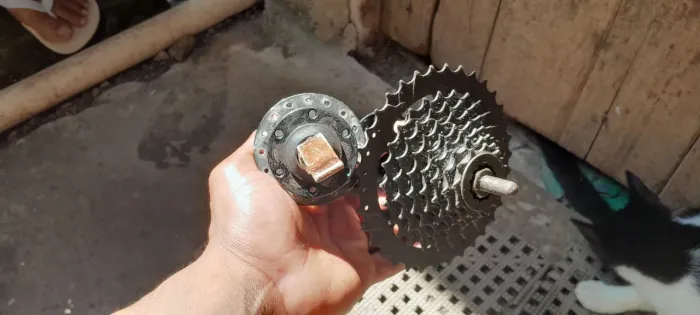 Par de cubo k7 freio a disco