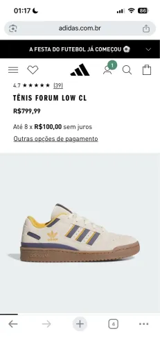 Tênis Adidas - usado 1 vez