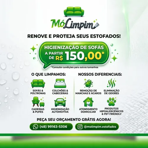 MOLIMPIM ESTOFADOS - LIMPEZA E HIGIENIZAÇÃO