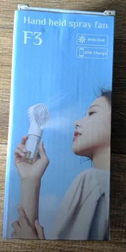 Mini ventilador de mão com spray recarregável F3