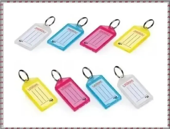 Cx. com 100 unidades - Chaveiro com etiqueta para identificação e organização