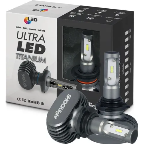 Lâmpada Ultra Led Titanium 9006 HB4 6000k 12V 50W 5000LM ShockLight