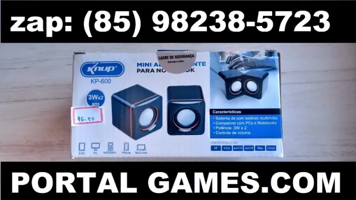 caixinha de som para computador ou not boolk nova na caixa 