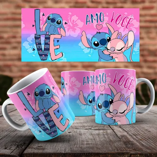 Caneca stitch romantica