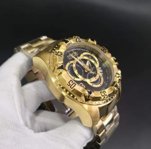 Invicta Excusion banhado a ouro 18k Todo funcional