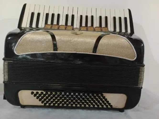 Acordeon Hohner 96 Baixos Made in Germania com Captação de Eletrificação A-Z Original