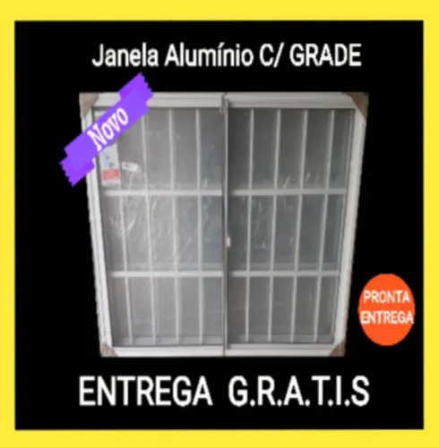 Janela Alumínio Branco Grade P.R.O.M.O.Ç.Ã.O