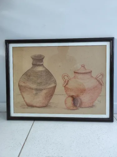 Quadro desenho a giz de cera