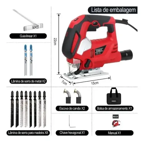 Serra Tico Tico 850w Variável Profissional Com Laser