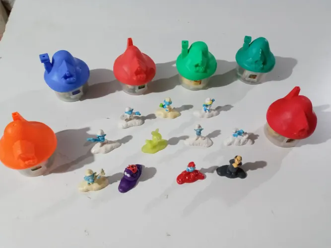  Bonecos da Colecao Smurf Macdonalds