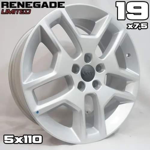 Roda aro 19 Jeep Compass prata novas 5x110 jogos 