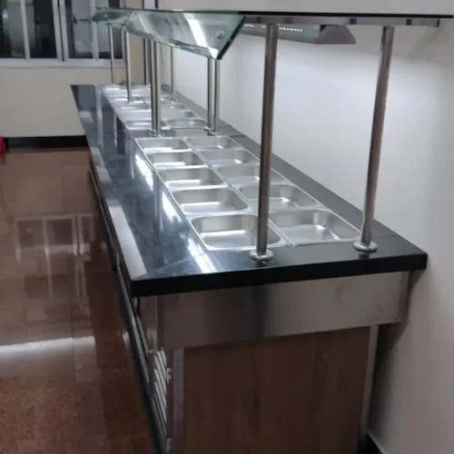 Balcão Self-Service de Aço Inox e Granito