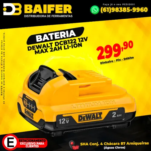 Bateria Dewalt DCB122 12V Max 2AH Li-Ion
