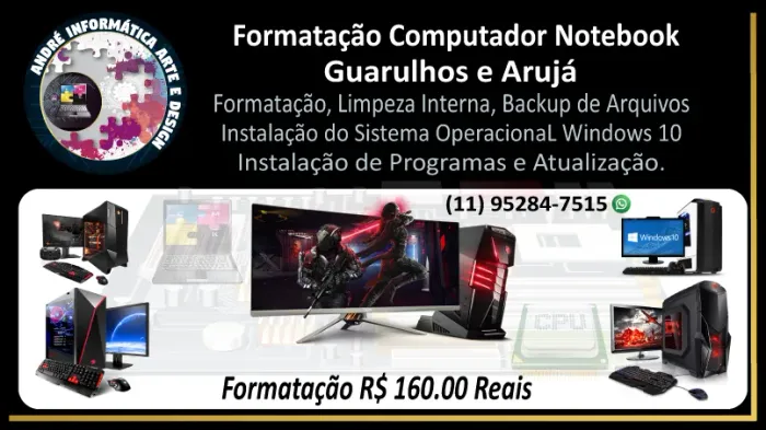Formatação Computador ou Notebook Guarulhos e Arujá