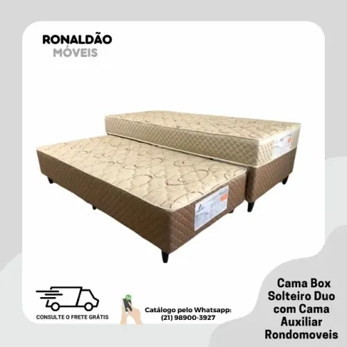 Cama Box Solteiro c/ Cama Auxiliar D33 Rondomoveis - Entrega Rápida!
