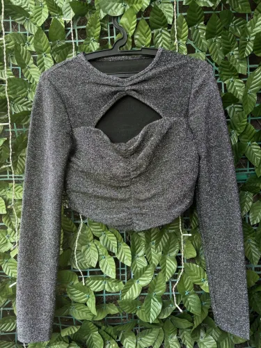 SHEIN cropped de manga longa